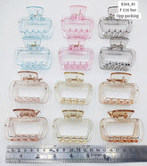 Impression Stylish Colored Plastic Hair Clutcher (Pack of 12)